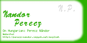 nandor perecz business card